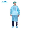 Stylish Disposable Lab Coat with Single Ply Shirt Collar Design