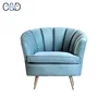 contemporary single seater fabric sofa chair set upholstery velvet living room furniture