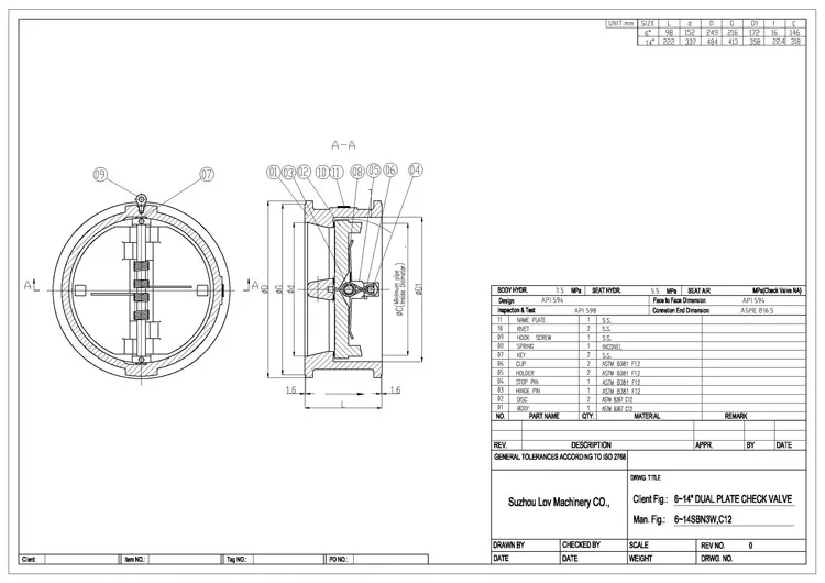 DUAL PLATE CHECK VALVE