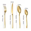 20pcs gold flatware set curved design and mirror polish, Durable stairless steel cutlery set for wedding party festival