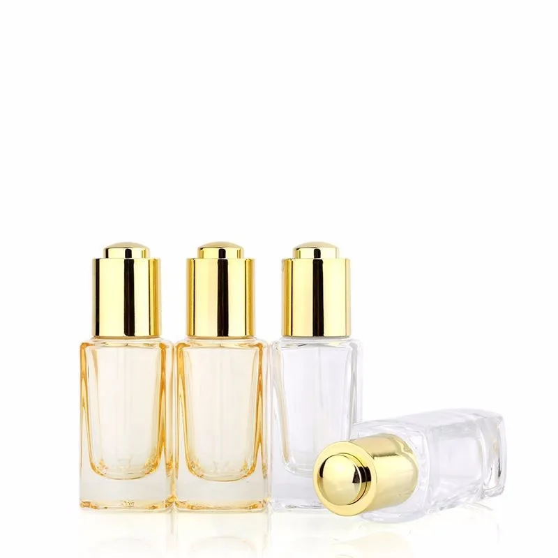 Luxury Serum Bottle Push Button Cosmetics 30ml 50ml 100ml Clear Empty