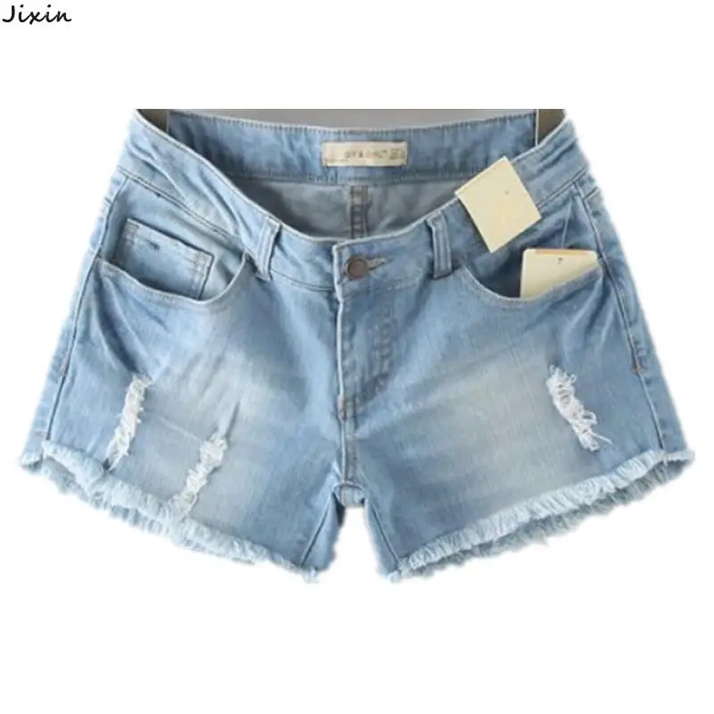 Buy Summer Style Women Brand Denim Shorts Embroidery Logo Tassel Ripped Light Blue Jeans Shorts In Cheap Price On Alibaba Com