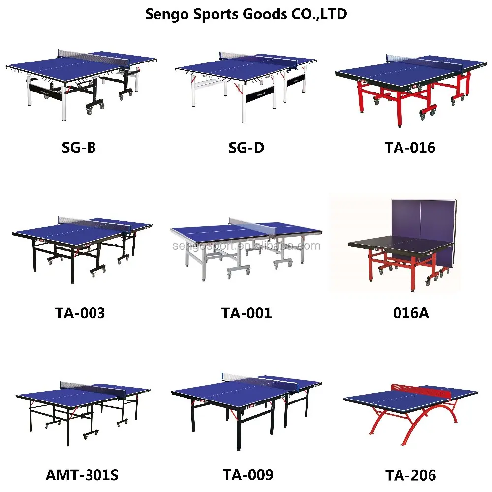Outdoor Single Folding Table Tennis Table With Wheels Ping Pong Table