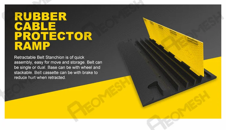 Cable Ramp Floor Protector/1 channel cable ramp/rubber cable protector ramp