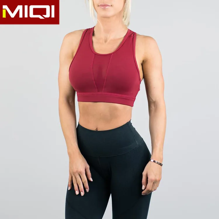 mesh front sports bra