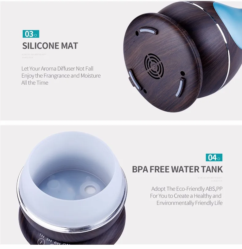 Ce Rohs Wood Grain Commercial Air Essential Oil Electronic Aromatherapy