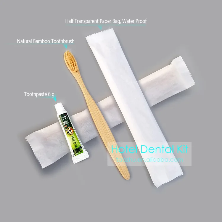 bamboo toothbrush and toothpaste