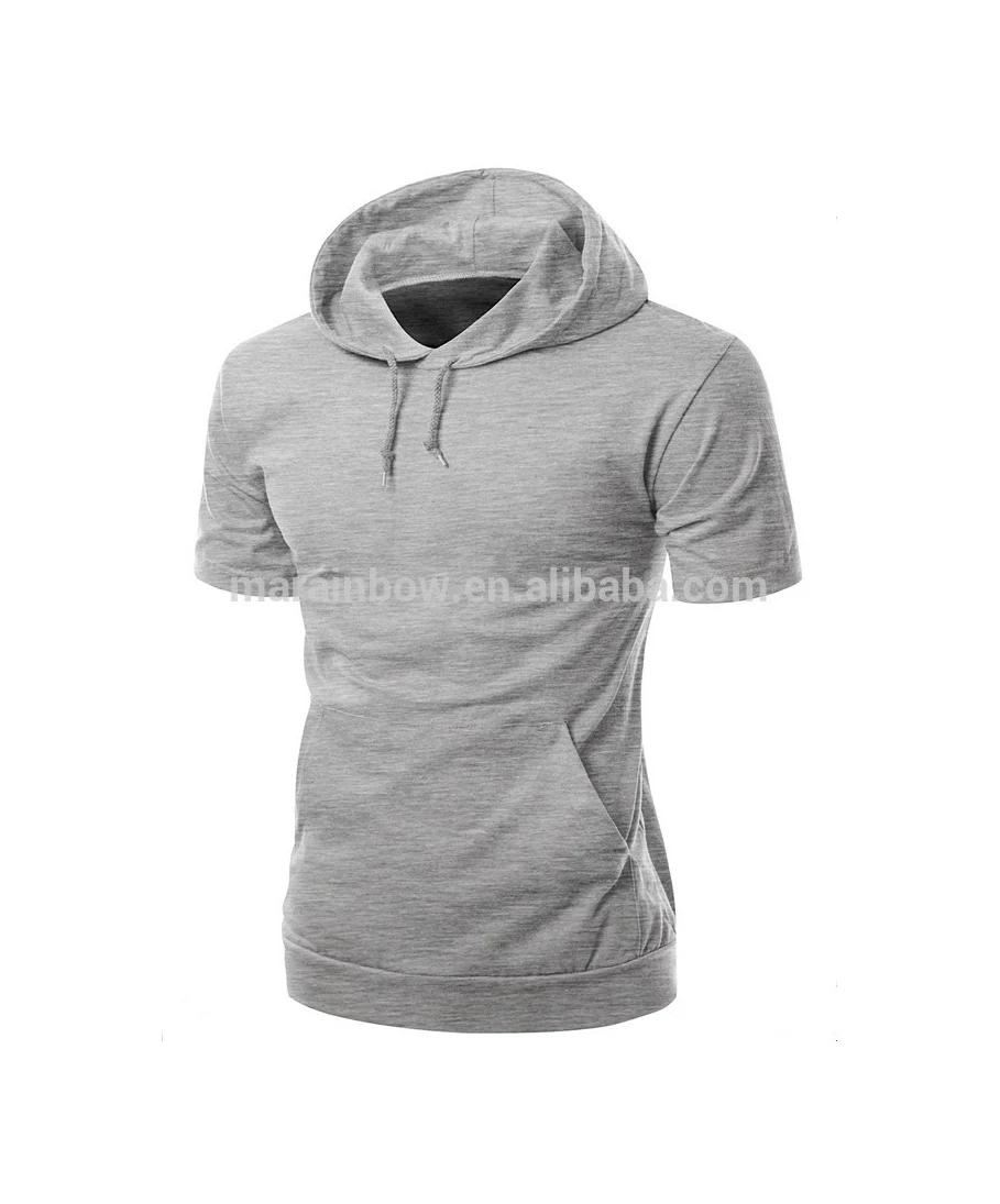 mens short sleeve workout hoodie