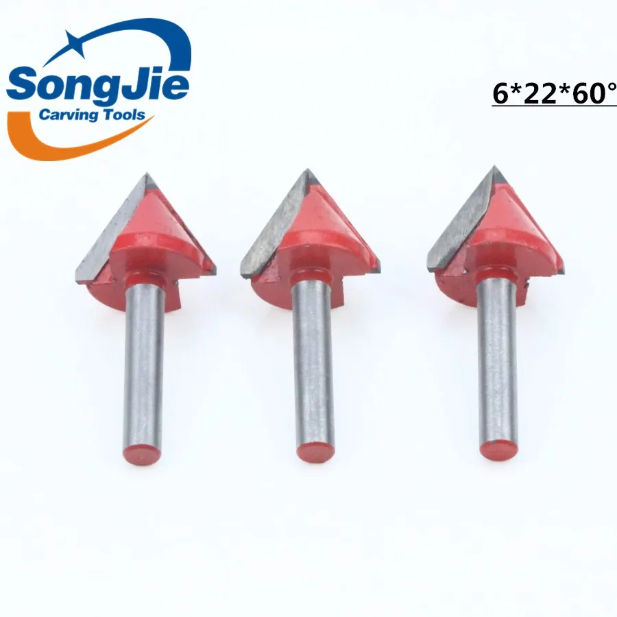 High Quality Wood Router Bits V Groove 3d Woodworking Tools For