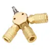 American Style Copper Multi Pipe Self Locking Air Fittings 3 Way Tube Quick Connect Tee Coupling One Touch Pneumatic Fittings