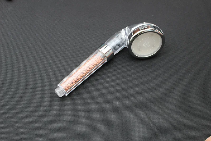 Shower Head System With Pulsating Led,Inlinefilter And Ionize Rare Rocks,Removes Chlorine,Water