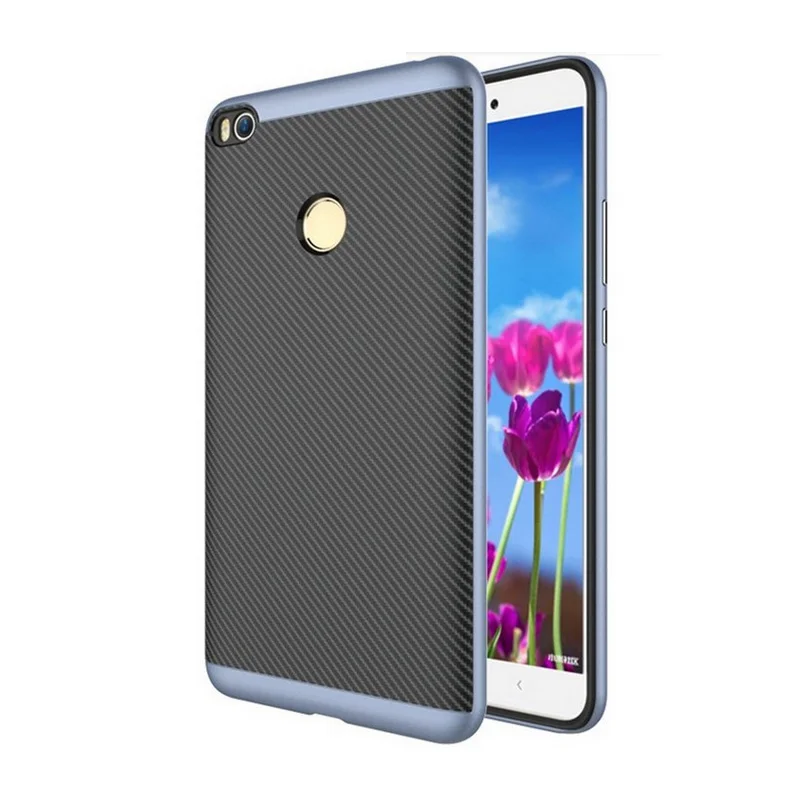 carbon fiber metal bumper shockproof case for Xiaomi mi max 2