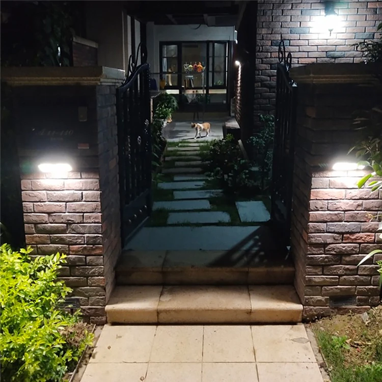 High cost performance outdoor high-bright led pir long triangle solar motion wall light