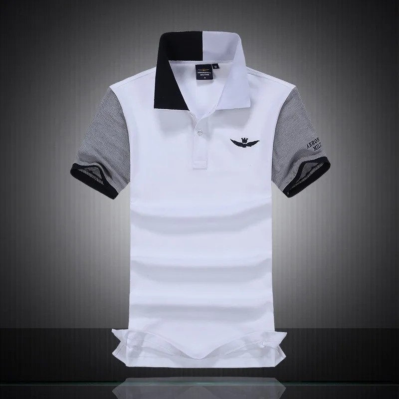 High Quality Casual Men's Color Matching Polo Shirt With Embroidered ...