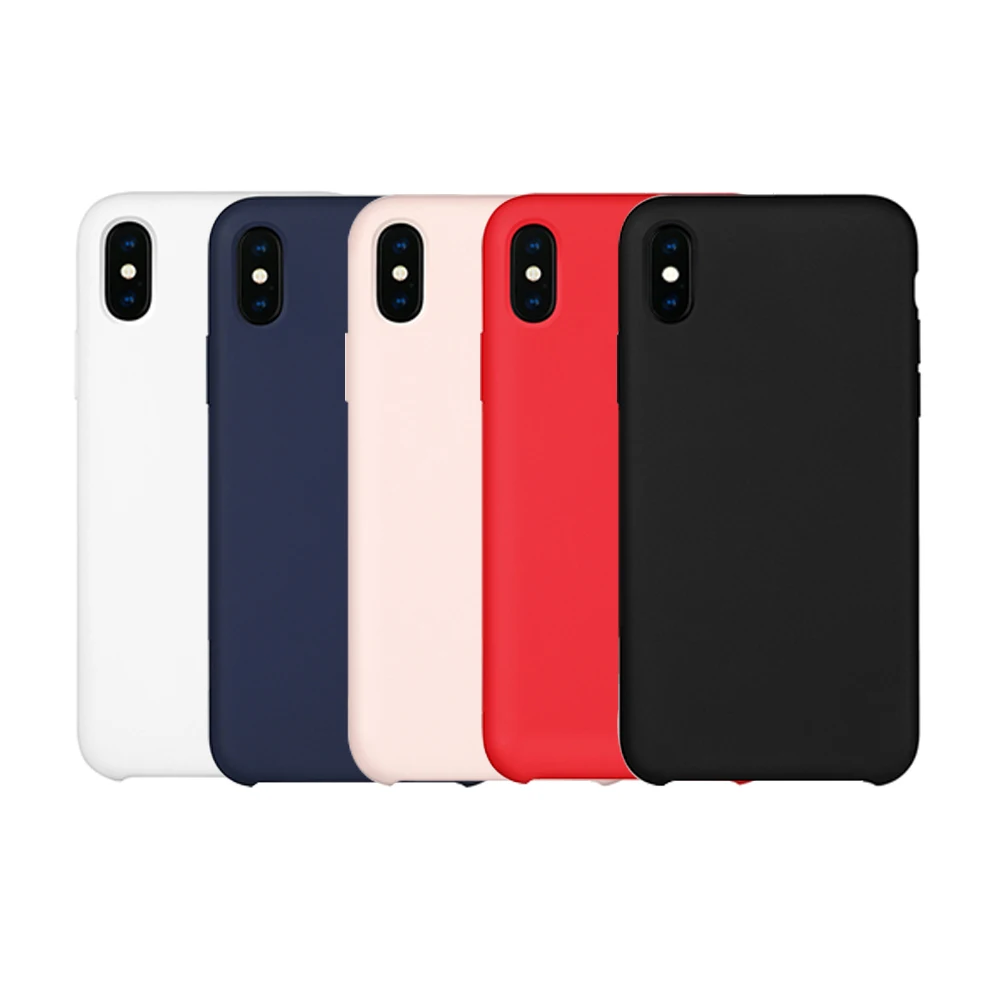 Original Silicone/leather Case For Iphone X Xs Max 6 7 8 Plus Genuine