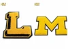 Custom Cheap Towel Personalised No Minimum Clothing Embroidered Chenille Letter M Patches