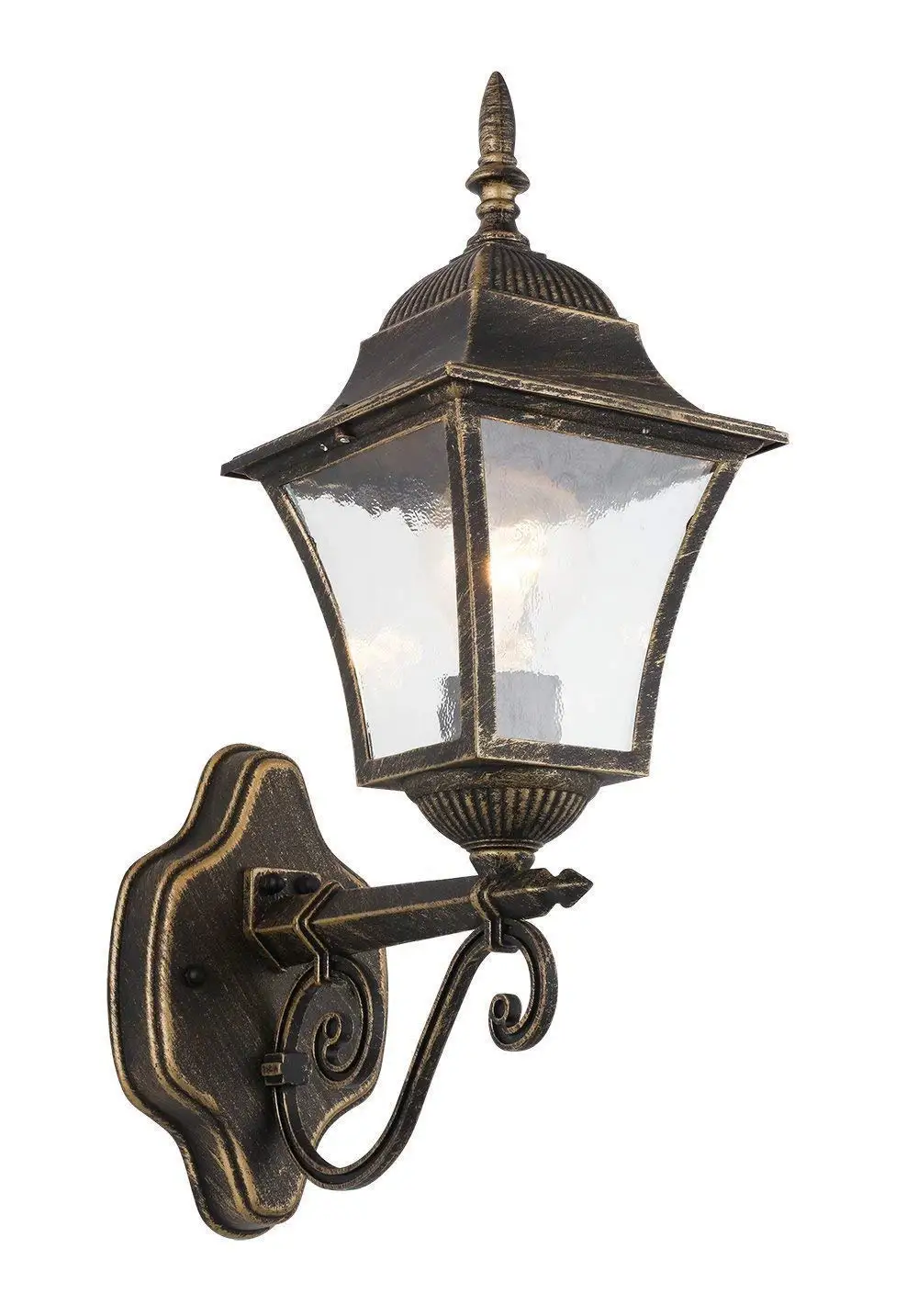 RUNNLY 1-Light Outdoor Wall Porch Lantern Sconce Light, Oil Rubbed Bronze Black
