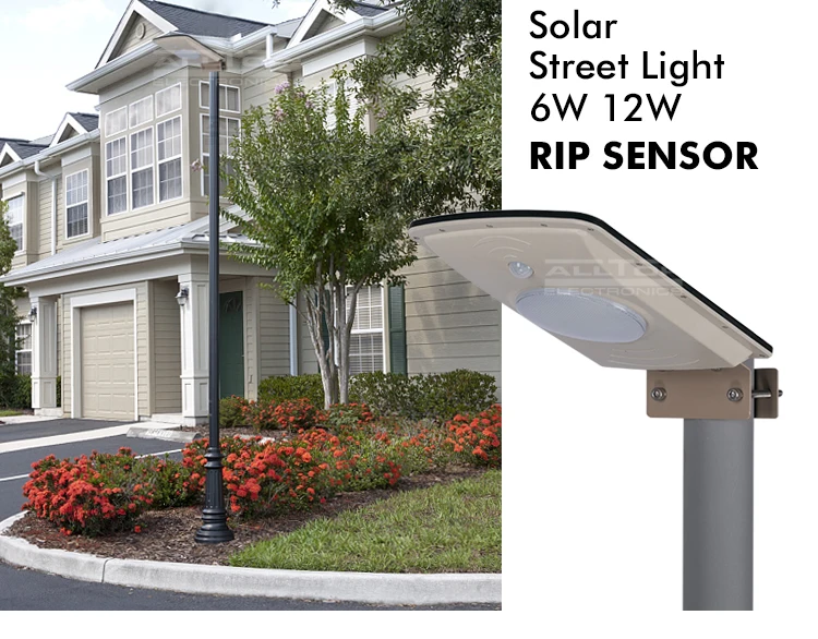 High quality 6w 12w outdoor IP65 waterproof bridgelux solar led street light price