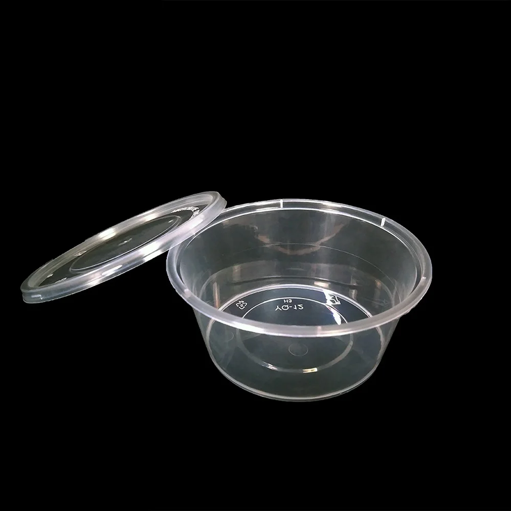 Disposable Plastic 2 Oz Clear Round Cereal Sauce Containers Bowls With