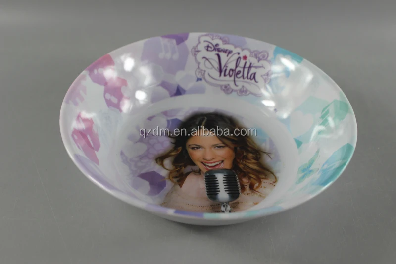 Custom made LOGO plastic kids noodle bowl for girl