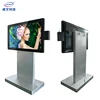 55 inch free standing portable photo booth with webcam for weddings touch screen media player