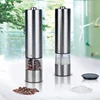 Stainless Steel Battery Operated Salt or Pepper Mill with Adjustable Ceramic Grinder
