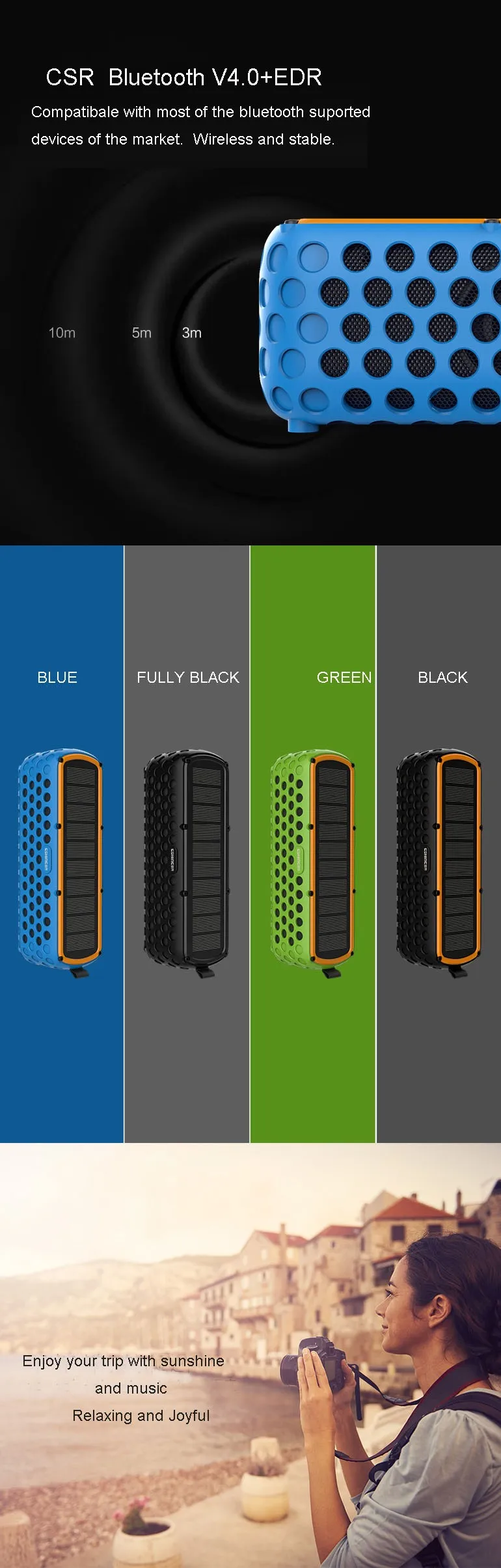 New product portable small mini bt speaker waterproof outdoor usb bluetooth speakers - ANKUX.COM