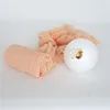 Pretty Light Peach Newborn Wrap Set100% cotton gauze Wrap Gorgeous Peach Tieback Cheesecloth swaddle Cocoon Photographhy Props