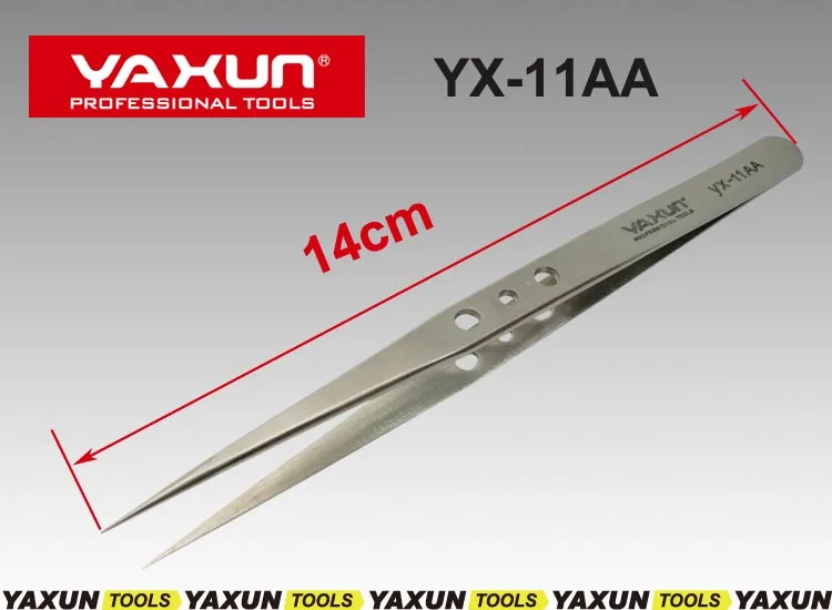 YAXUN 11 AA stainless steel tweeer high quality mobile repair tweezer ...