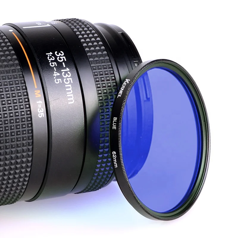 Blue Filter Round Full Color Lens Filter 43mm 46mm 49mm 52mm 55mm 58mm