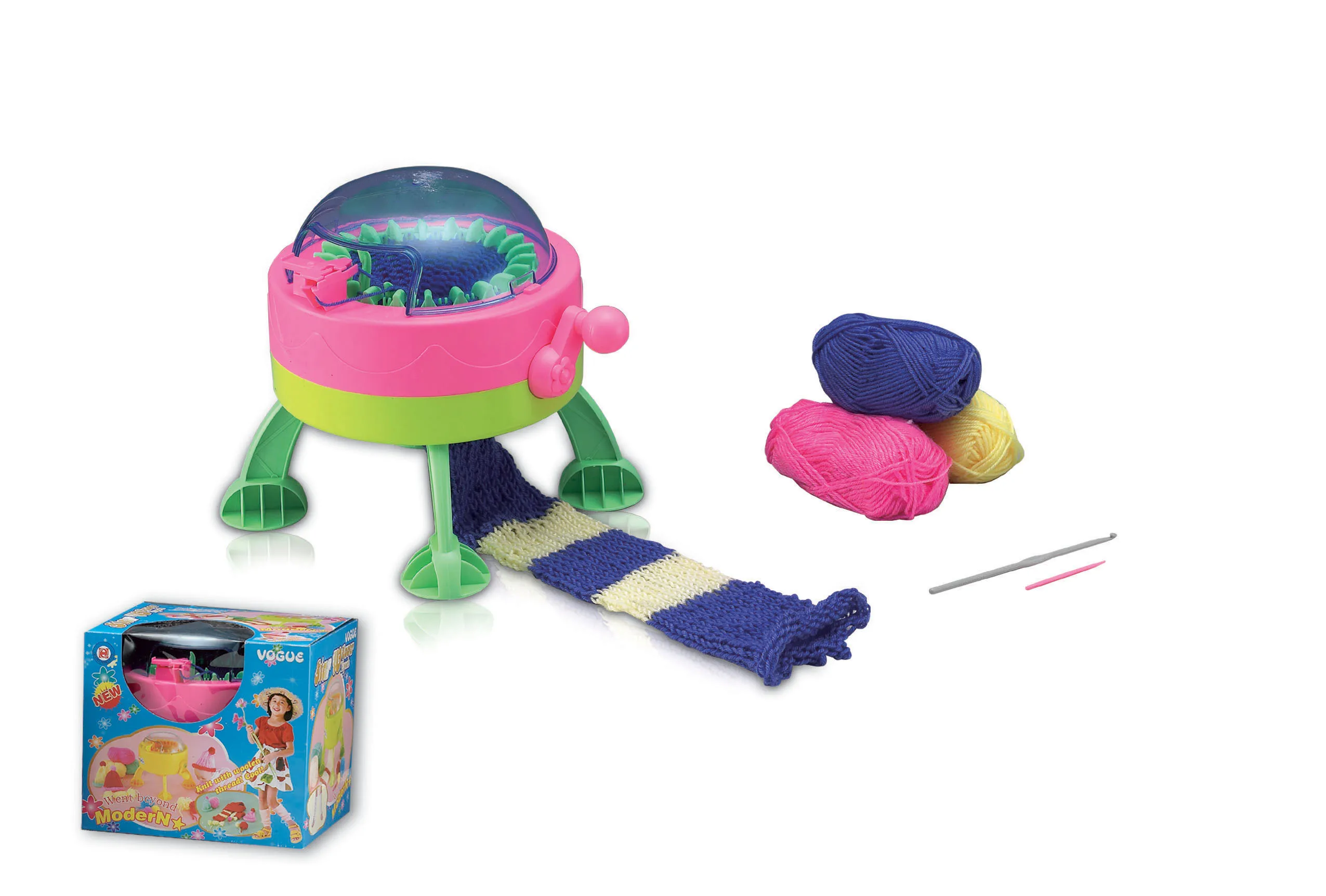 Girls Diy Toys Quick Knit Loom For Kids Easy To Use Knitting Kit