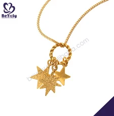 Custom design hollow flower 22ct gold jewellery