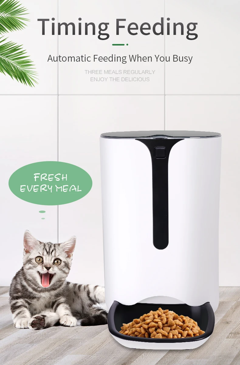 Oem Wholesale 6l With Camera Voice Dog Automatic Feeder Cat Feeder Food