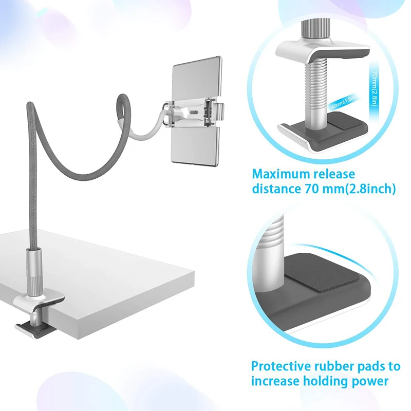 Xgear Gooseneck Tablet Holder Heavy Duty Aluminum Gooseneck Tablet