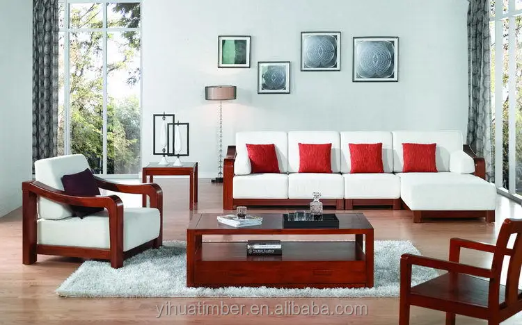 Muebles del living sala de madera de alta calidad suave 2015 on ... Sofas madera