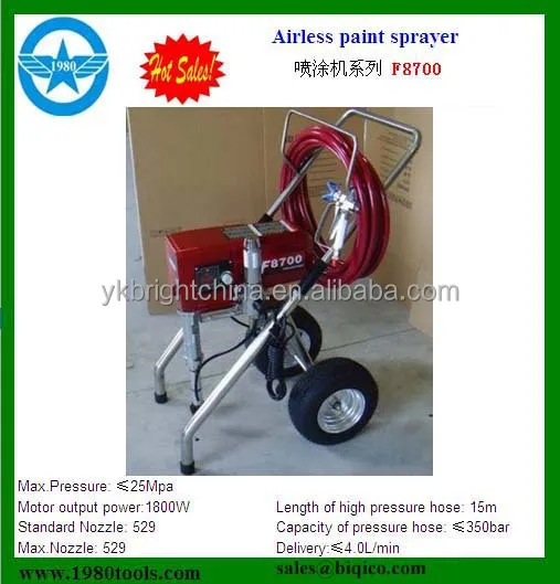 F2200 Hot Sale Electric Piston Pump Airless Paint Sprayer 1.5hp 1.1kw