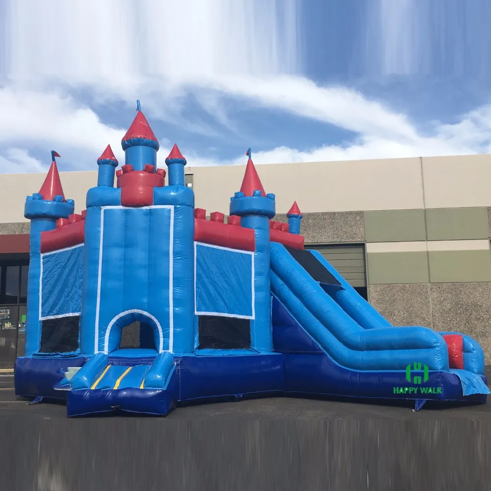 inflating bouncy castle