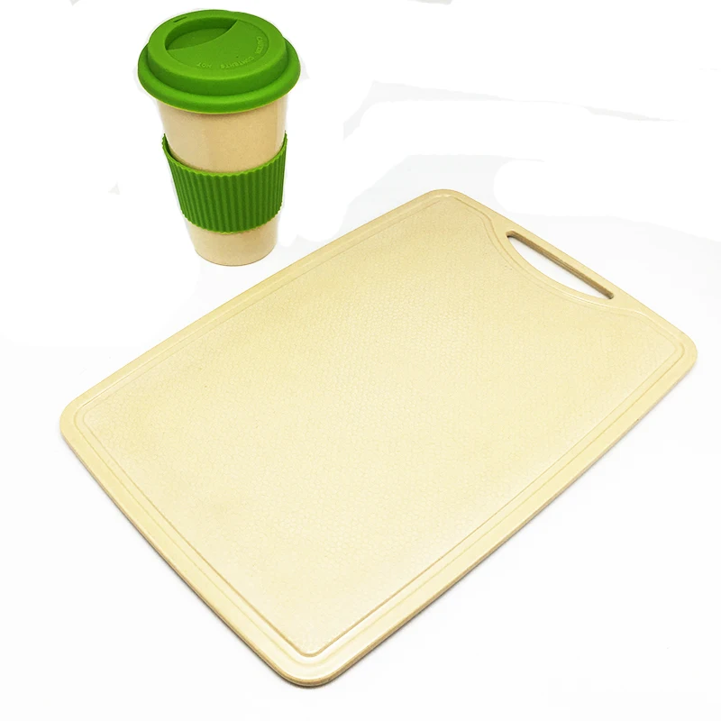 Reusable Bamboo Fiber Serving Plate Tray Sets Tableware Microwave Safe