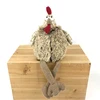 Lovely wholesale cute hen decoration shelf sitter khaki color stuffed rooster sitting animal plush chicken for Easter home decor