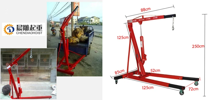 Outdoor Used Mobile Cranes Small Hydraulic Cranes 2 Ton 3 Ton Engine Provided Standard Hand 1 Set Mobile and Collapsible Type