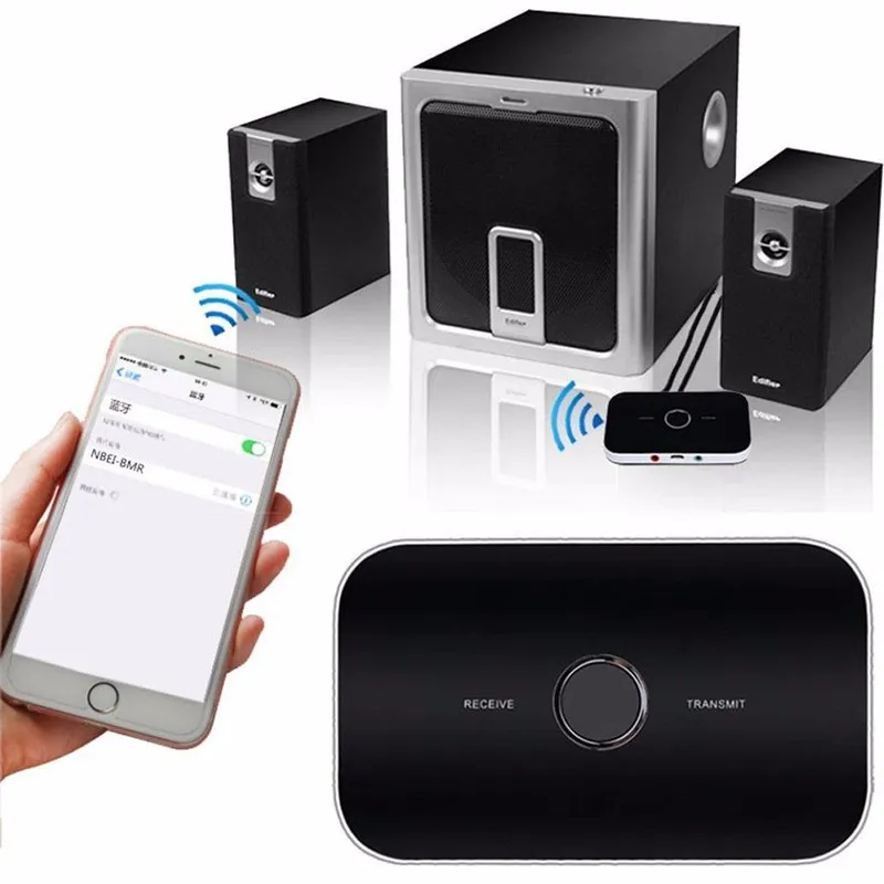 B6 2 in1 Bluetooth 5.0 Adapter Audio Bluetooth Receiver transmitter for Sound System Receptr Aux 3.5mm Audio Adapter - ANKUX.COM