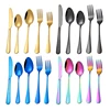 18/10 Wedding Flatware sets 5pcs Stainless steel Rainbow Cutlery