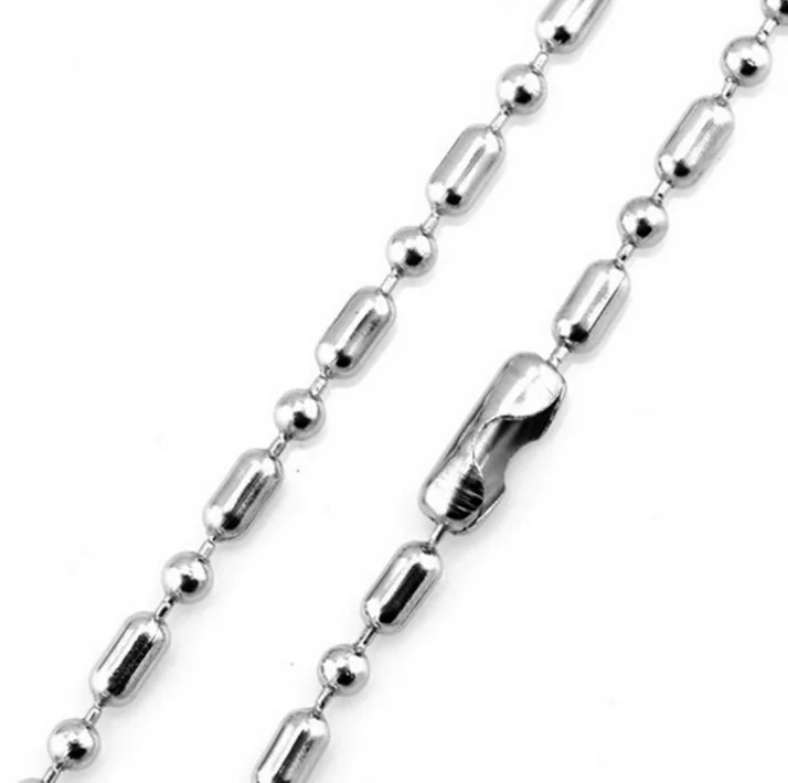 18"-36"100pcs/Lot DIY 2mm Ball Chain Stainless Steel Link Chain Necklace Hotsale 
