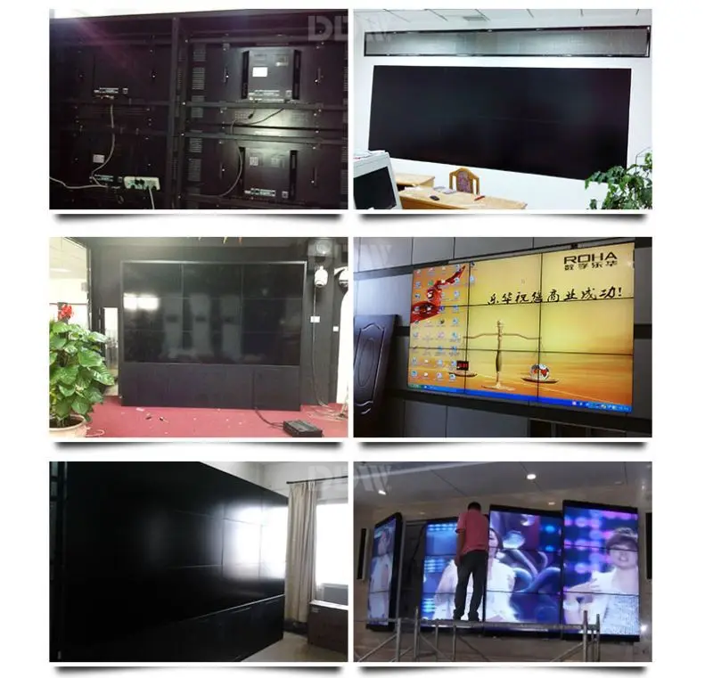 Indoor/Semi Outdoor Transparent 2X2 Seamless Lcd Display Panel Video Wall