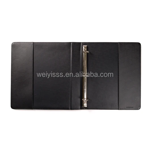Wholesale White Deluxe Leather 3 Ring Binders File Holder Portfolio