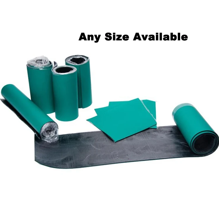 Esd Green Table Mat,2mm Thickness 1.2x10m Reusable Antistatic Esd Green