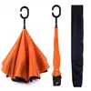 New Products Double Layer Anti-UV Windproof Car Upside Down Reverse Straight Inverted Umbrella with C-Shaped Handle