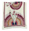 Fashion spring hot popular girls beige rayon herringbone fabric print feather scarf