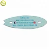 Fancy fish shape garment paper labels string private hang tag with eyelet
