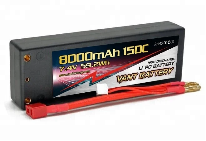 Rc Truck Rc Helicopter DXF 2PCS 8400mAh 7,6V 100C 2S LiPo RC Akku Mit Hartschalenkoffer Deans Stecker Für RC Evader BX Auto Truck Truggy Buggy Tank Hubschrauber Flugzeug Autorennen Banana Plugs Hot